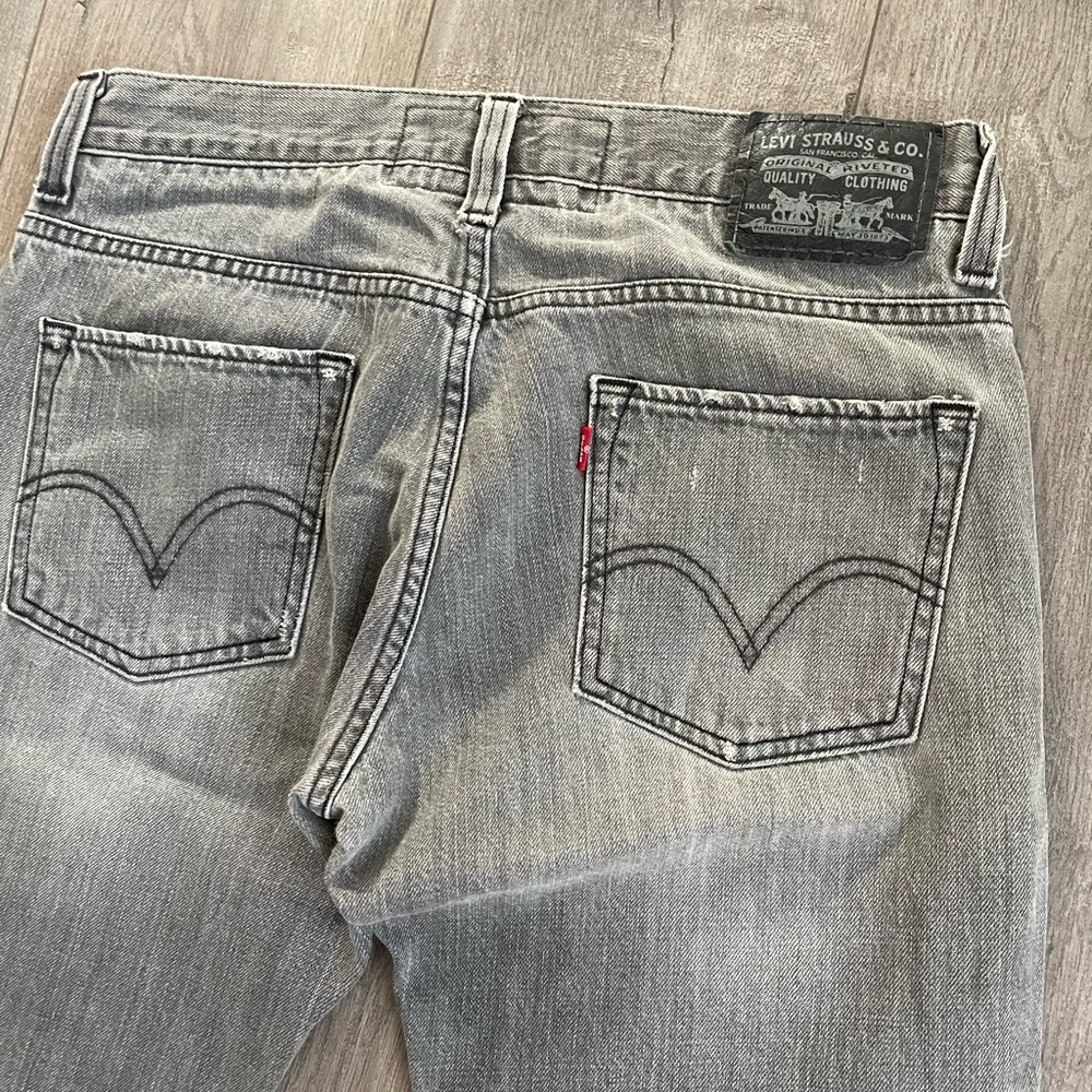 Levis Custom Patchwork Distressed Denim Jeans - image 5